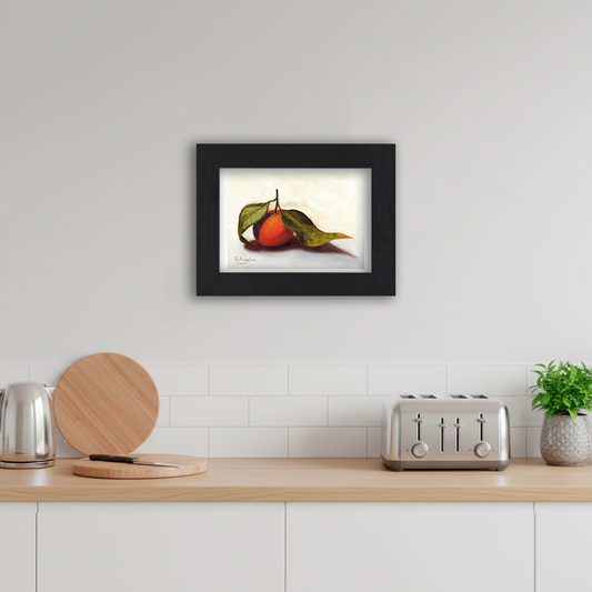 Black Framed Clementine Giclee Art Print in Kitchen