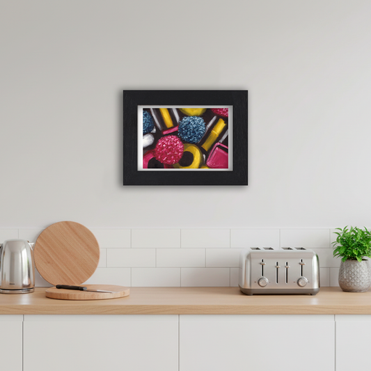 Black Framed Sweets Giclee Art Print in Kitchen