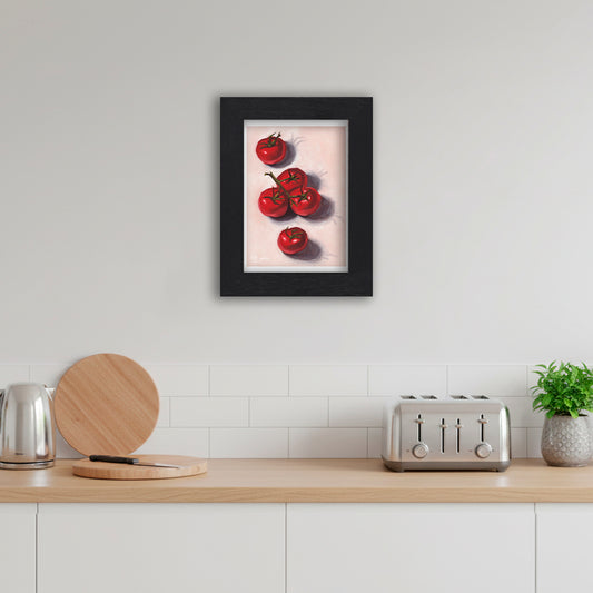 Black Framed Tomatoes Giclee Art Print in Kitchen