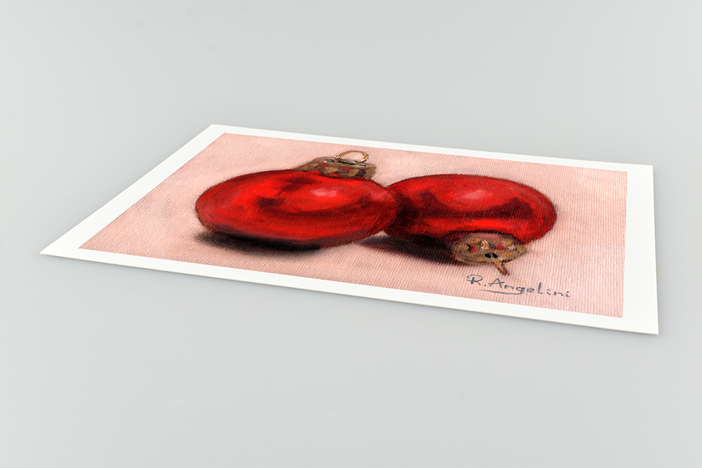 Red Baubles - Giclee Art Print