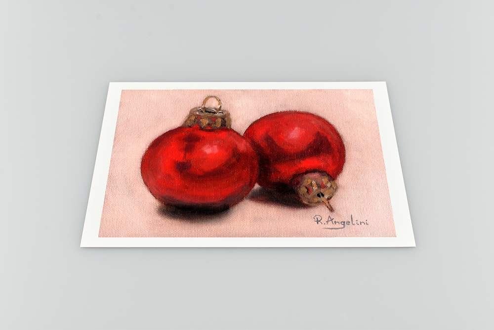 Red Baubles - Giclee Art Print