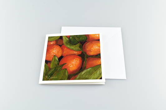 Orange Tree - Square Greetings Cards