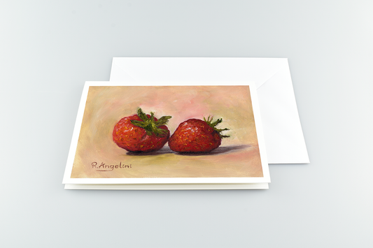 Pair of Strawberries - A5 Greetings Cards