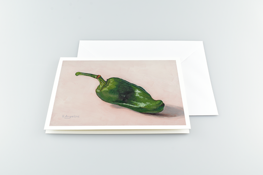 Green Padron Pepper - A5 Greetings Cards