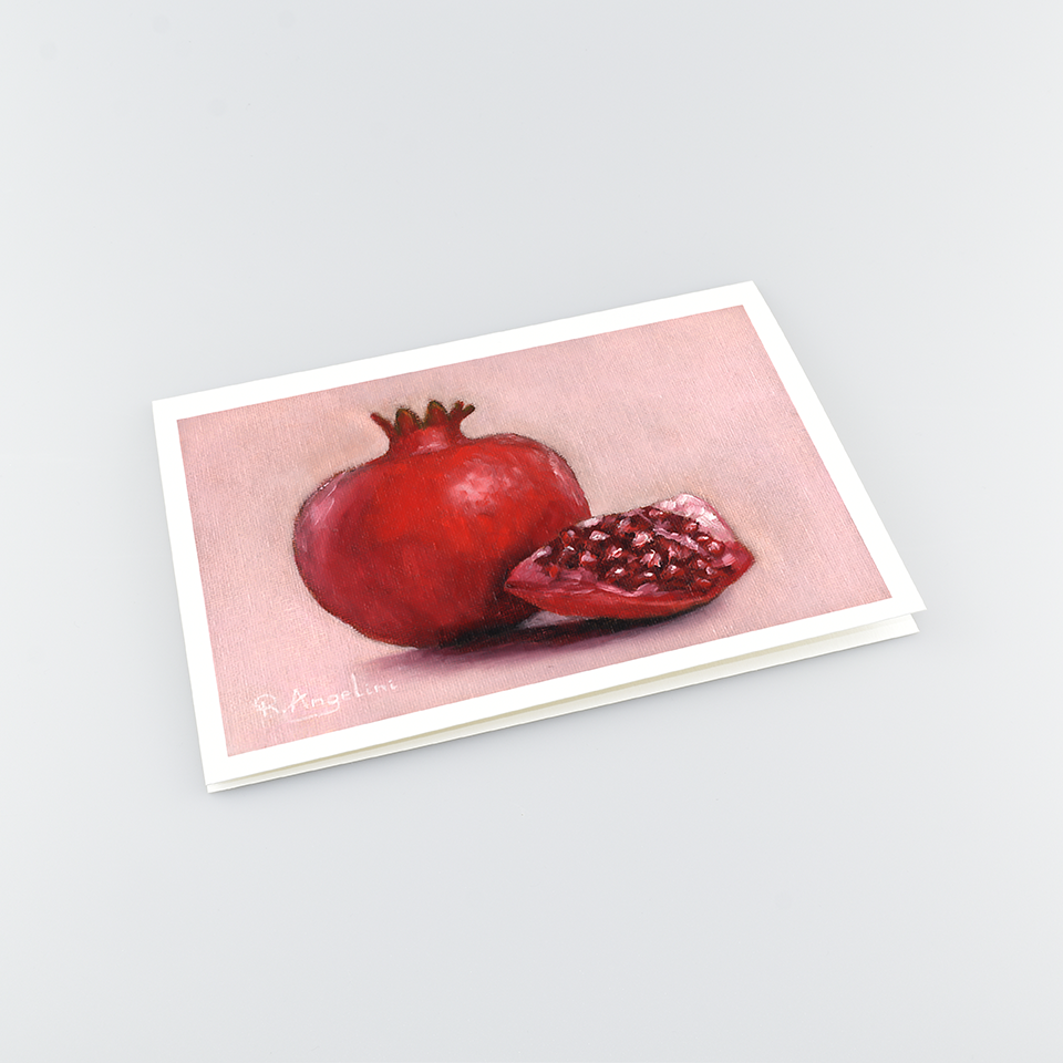 Pomegranate - A5 Greetings Cards Top Down