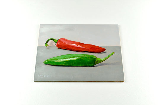 Red and Green Chillies | Original Artwork