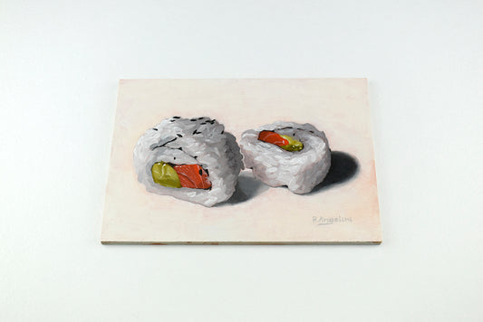 Salmon Avocado Sushi Rolls - Original Artwork