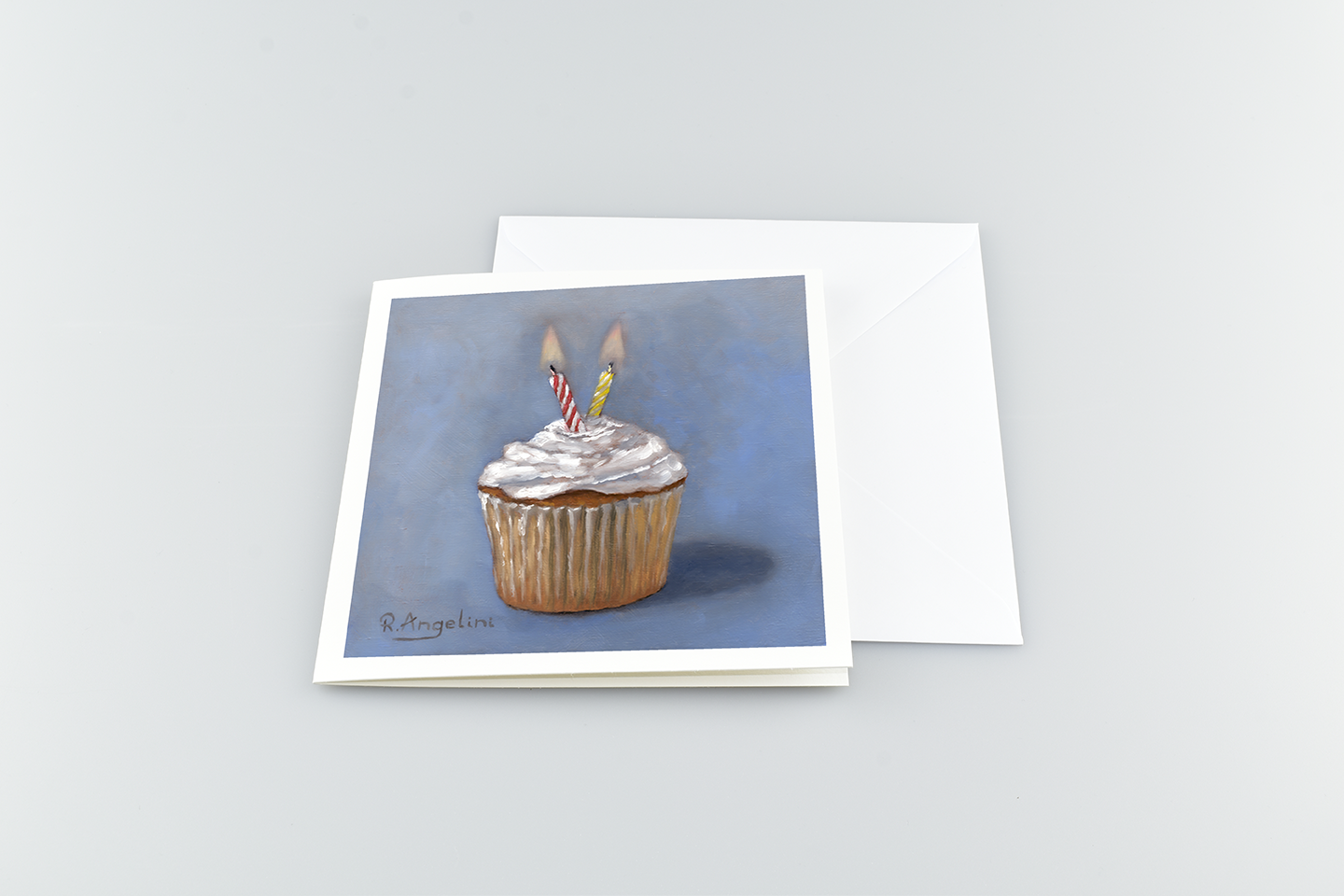 Birthday Cupcake - Square Greetings Cards with Envelope