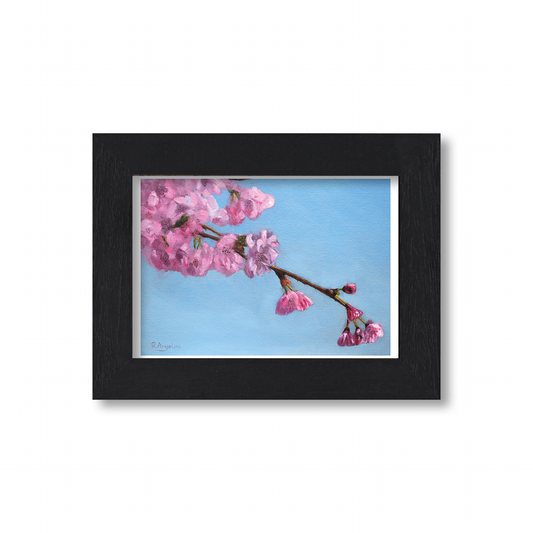 Black Framed Cherry Blossom Tree Giclee Art Print