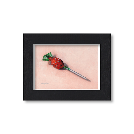 Black Framed Fruity Pops Lollipop Giclee Art Print