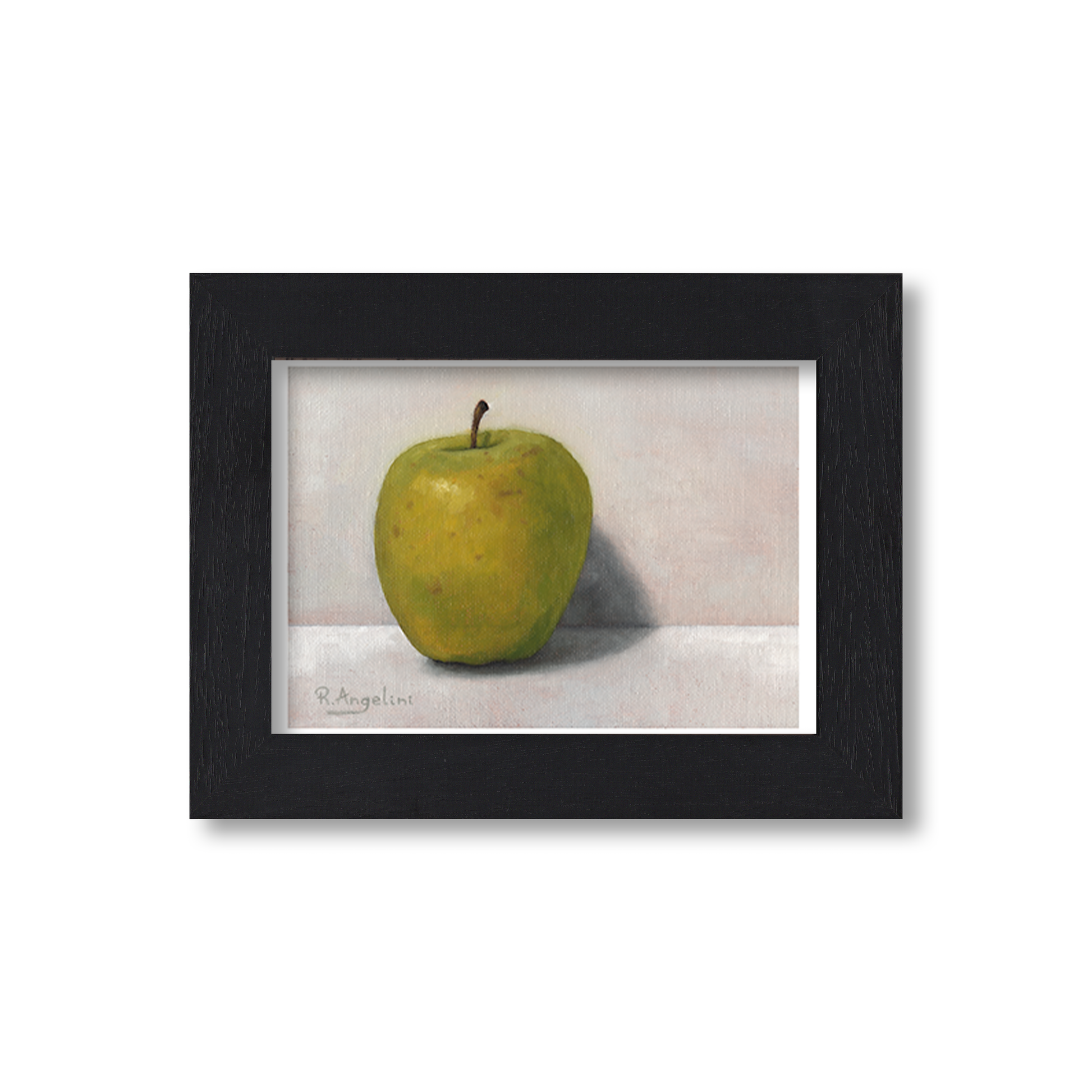 Black Framed Green Apple 2 Giclee Art Print