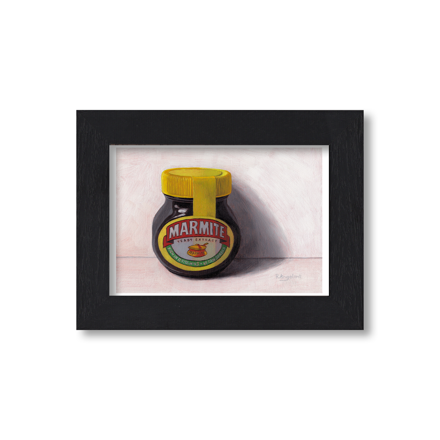 Black Framed Jar of Marmite Giclee Art Print