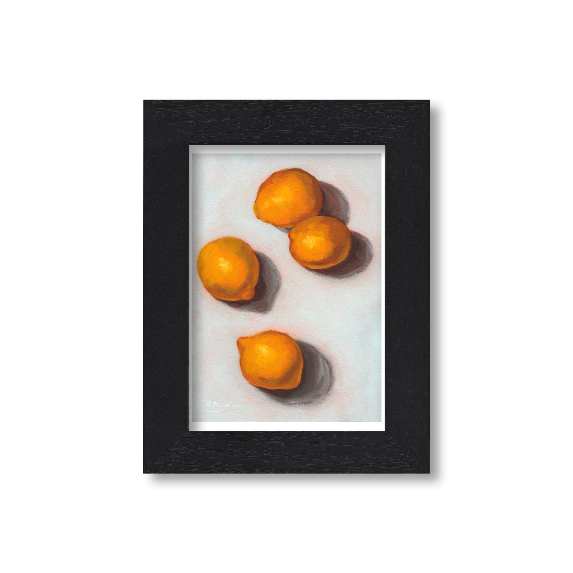 Black Framed Lemons Giclee Art Print