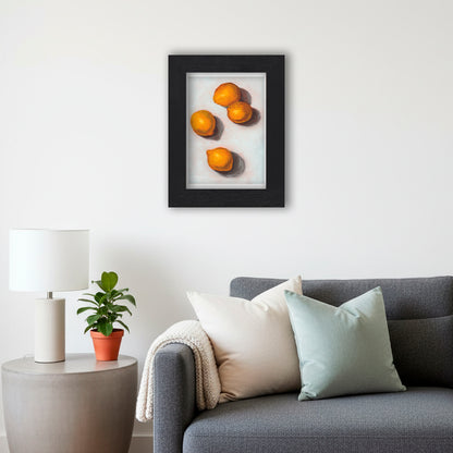 Black Framed Lemons Giclee Art Print in Living Room
