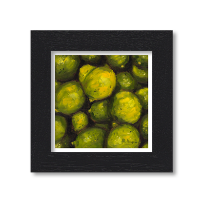 Black Framed Limes Square Giclee Art Print