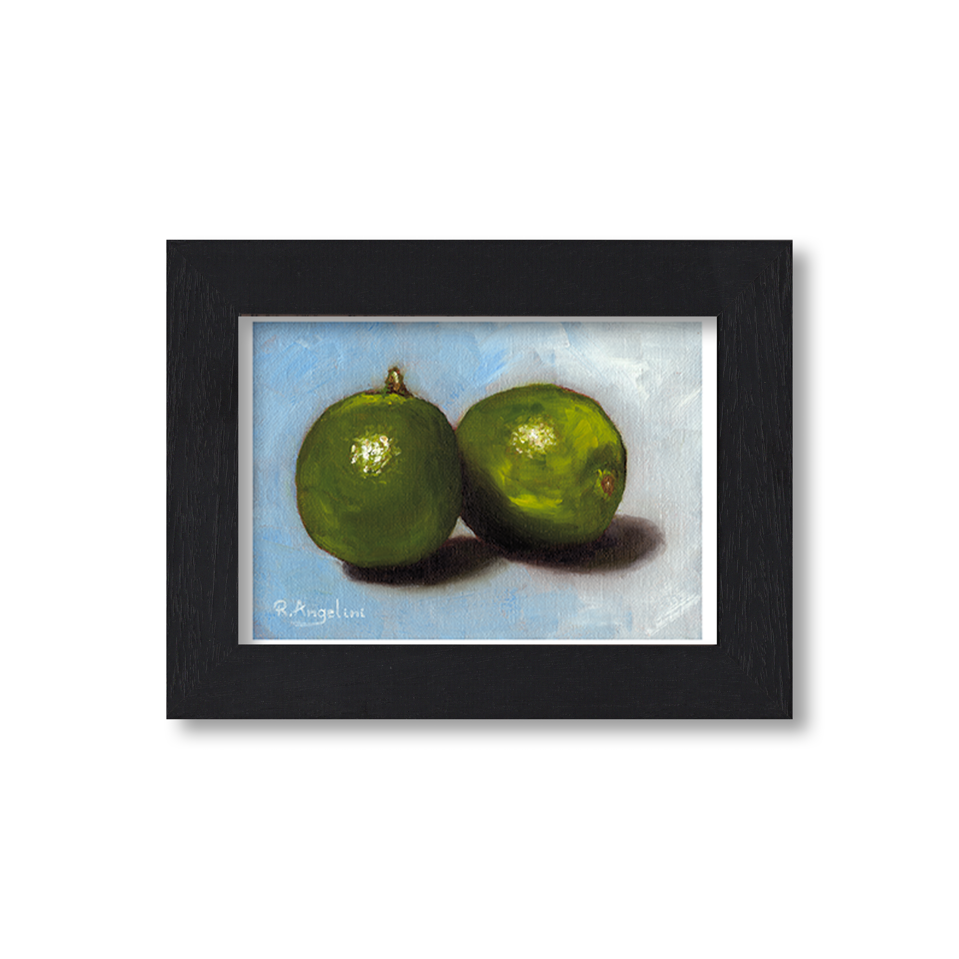 Black Framed Pair of Limes Giclee Art Print