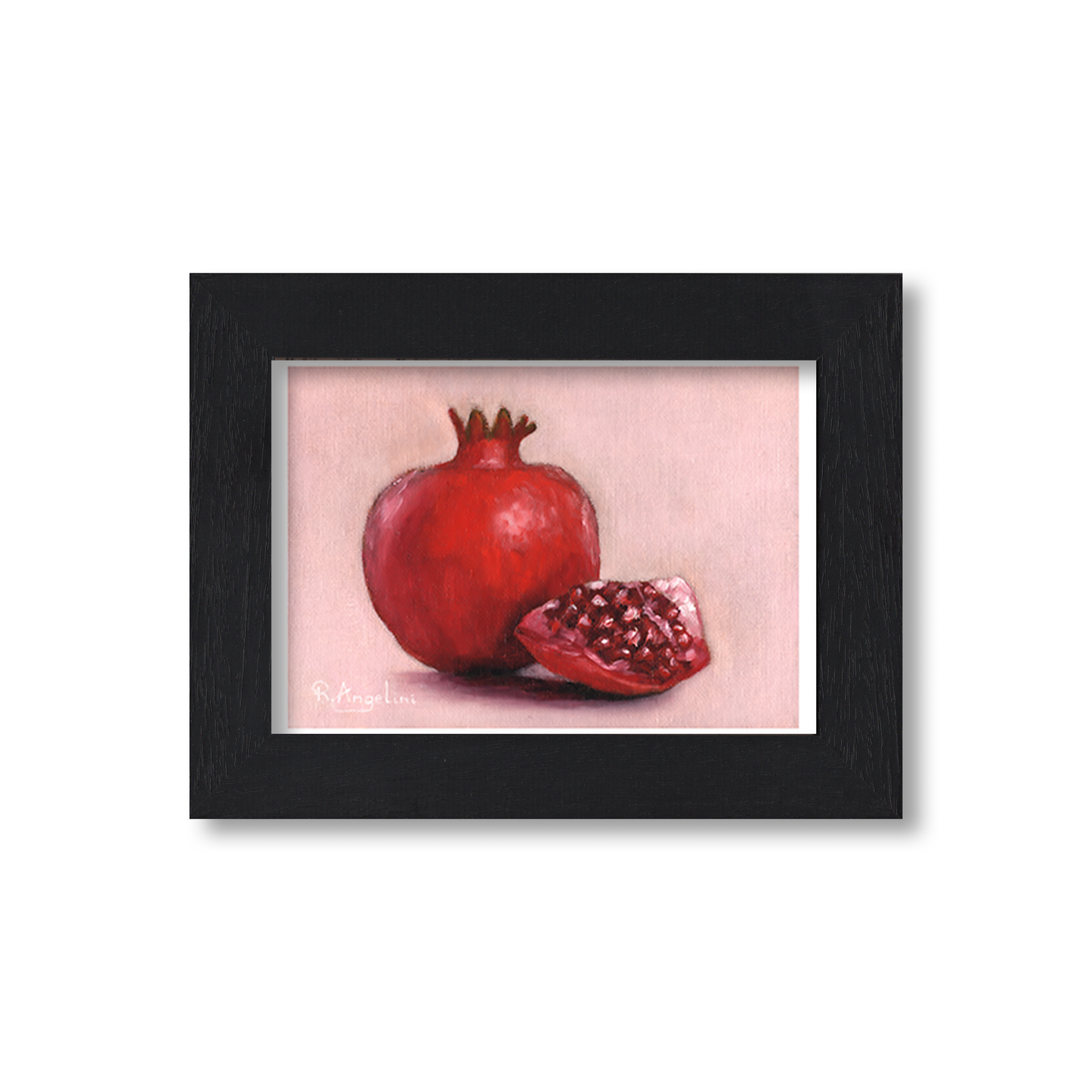 Black Framed Pomegranate Giclee Art Print