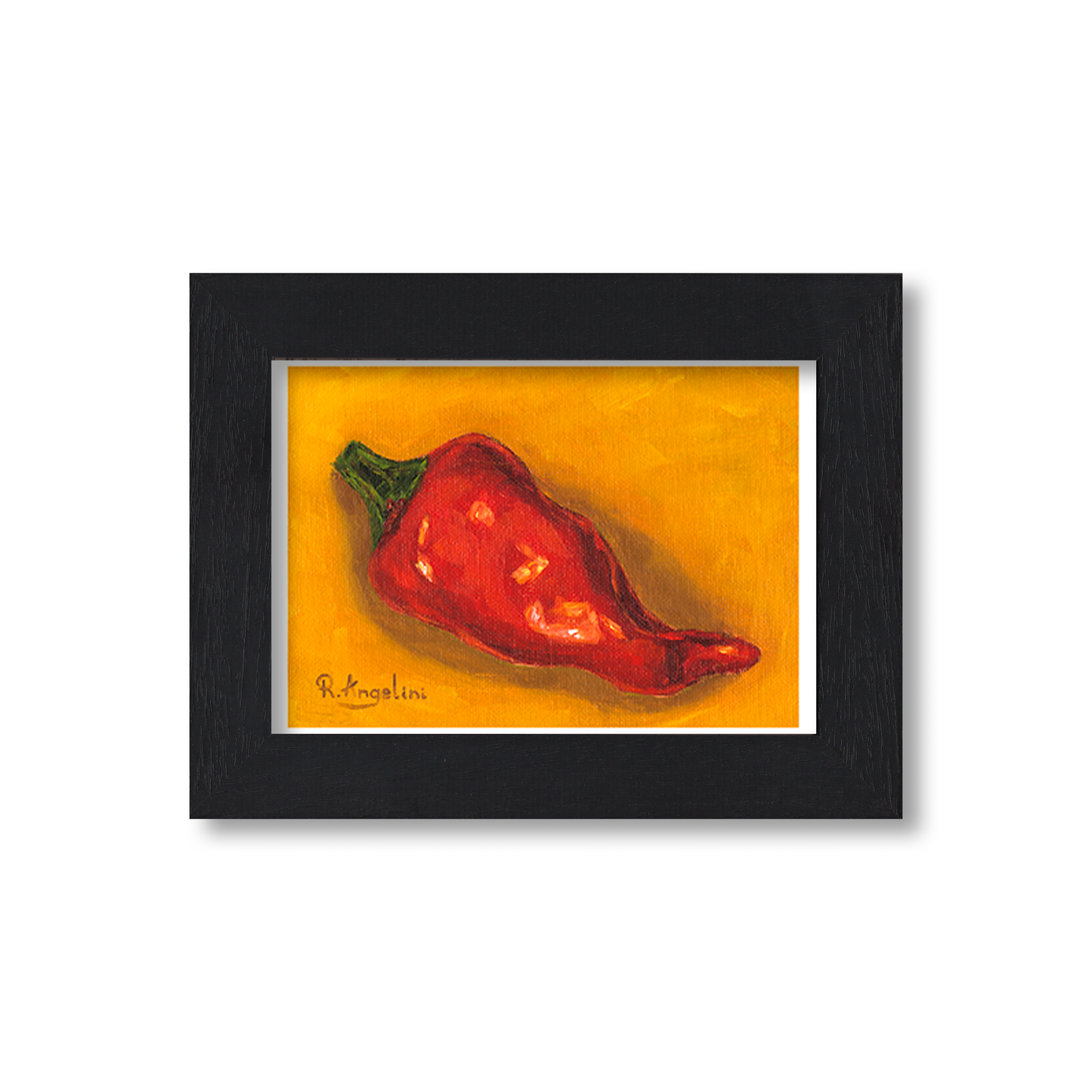 Black Framed Red Pepper Giclee Art Print