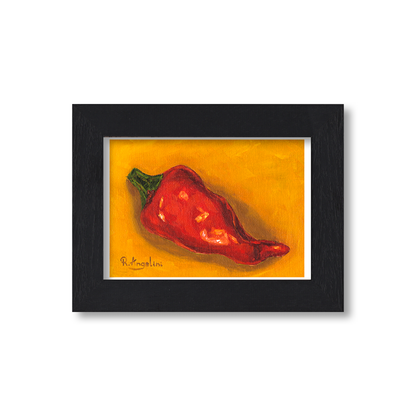 Black Framed Red Pepper Giclee Art Print