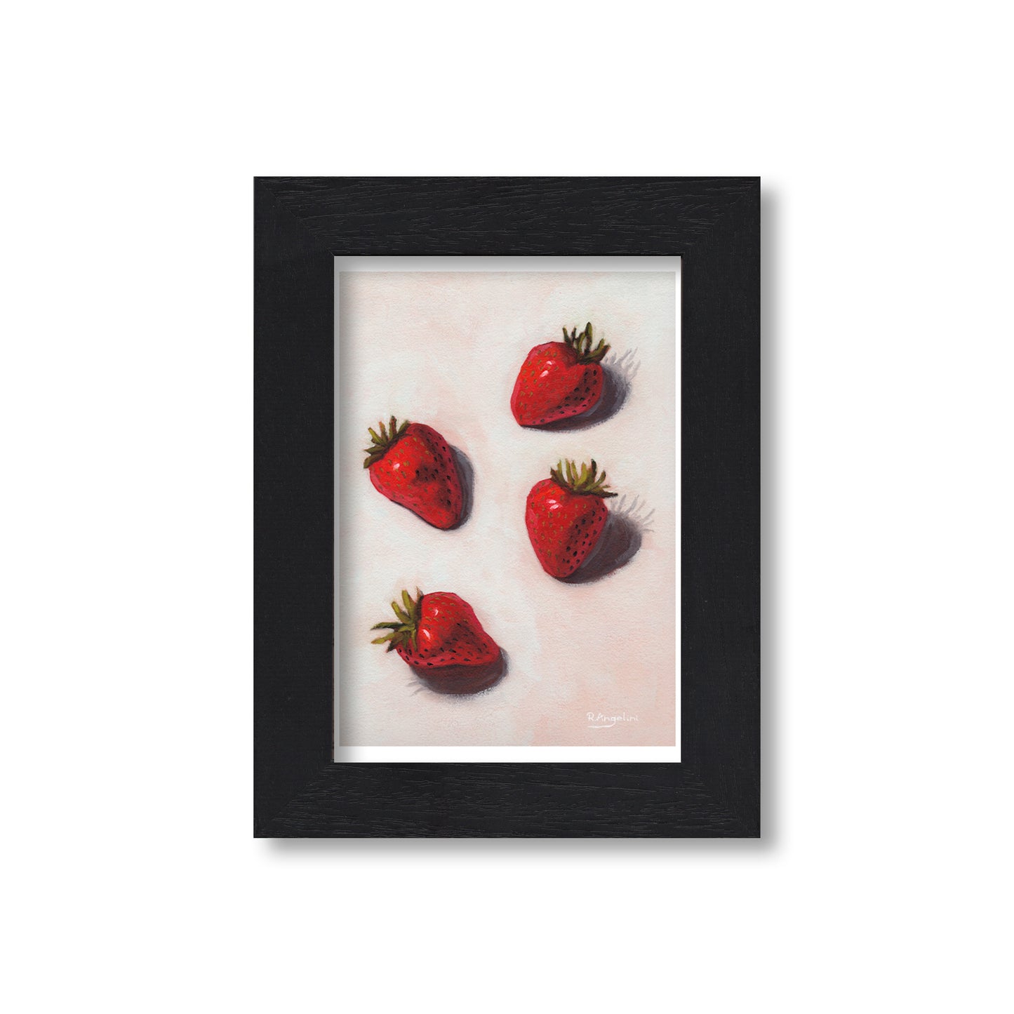 Black Framed Strawberries 2 Giclee Art Print