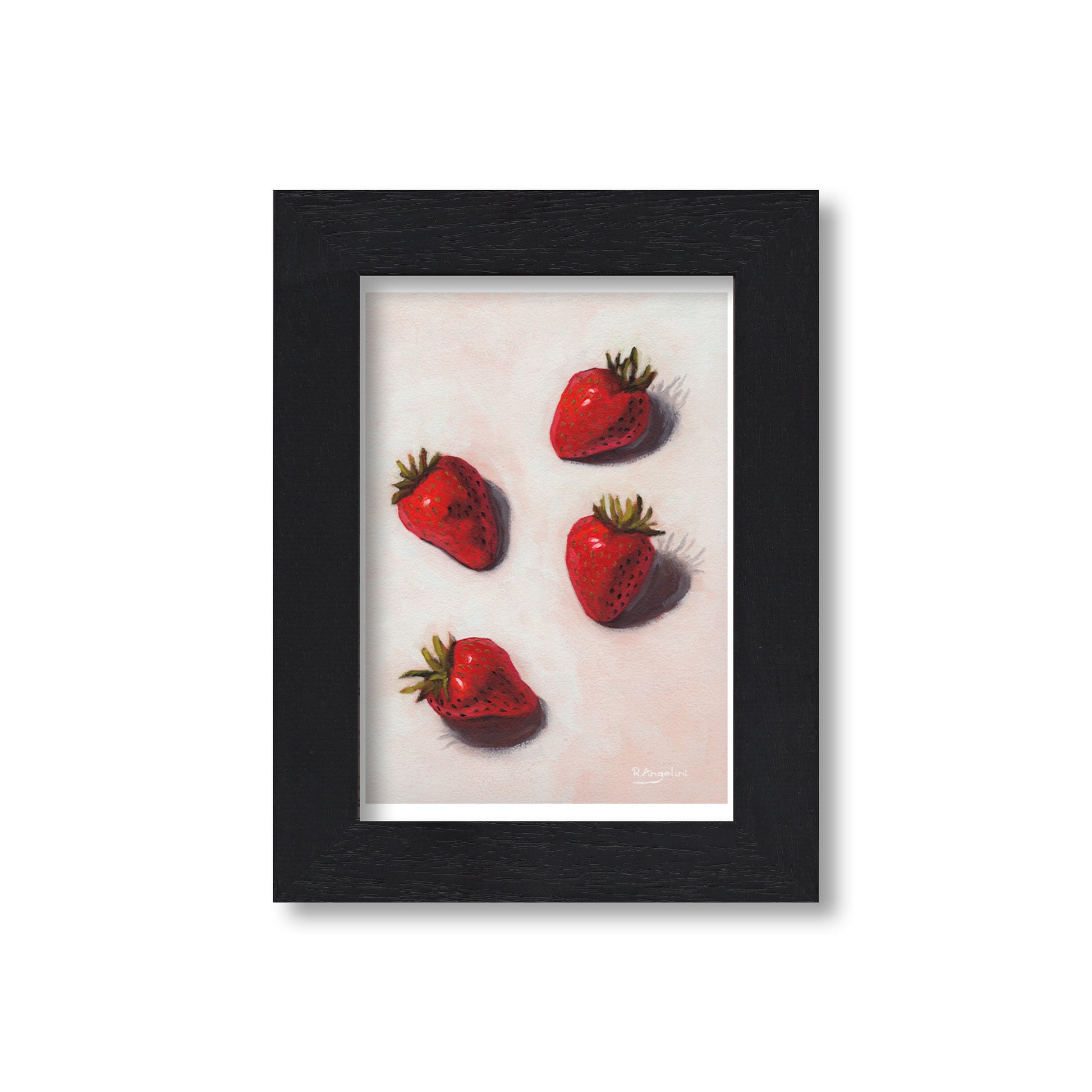 Black Framed Strawberries 2 Giclee Art Print