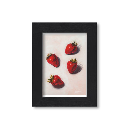 Black Framed Strawberries 2 Giclee Art Print