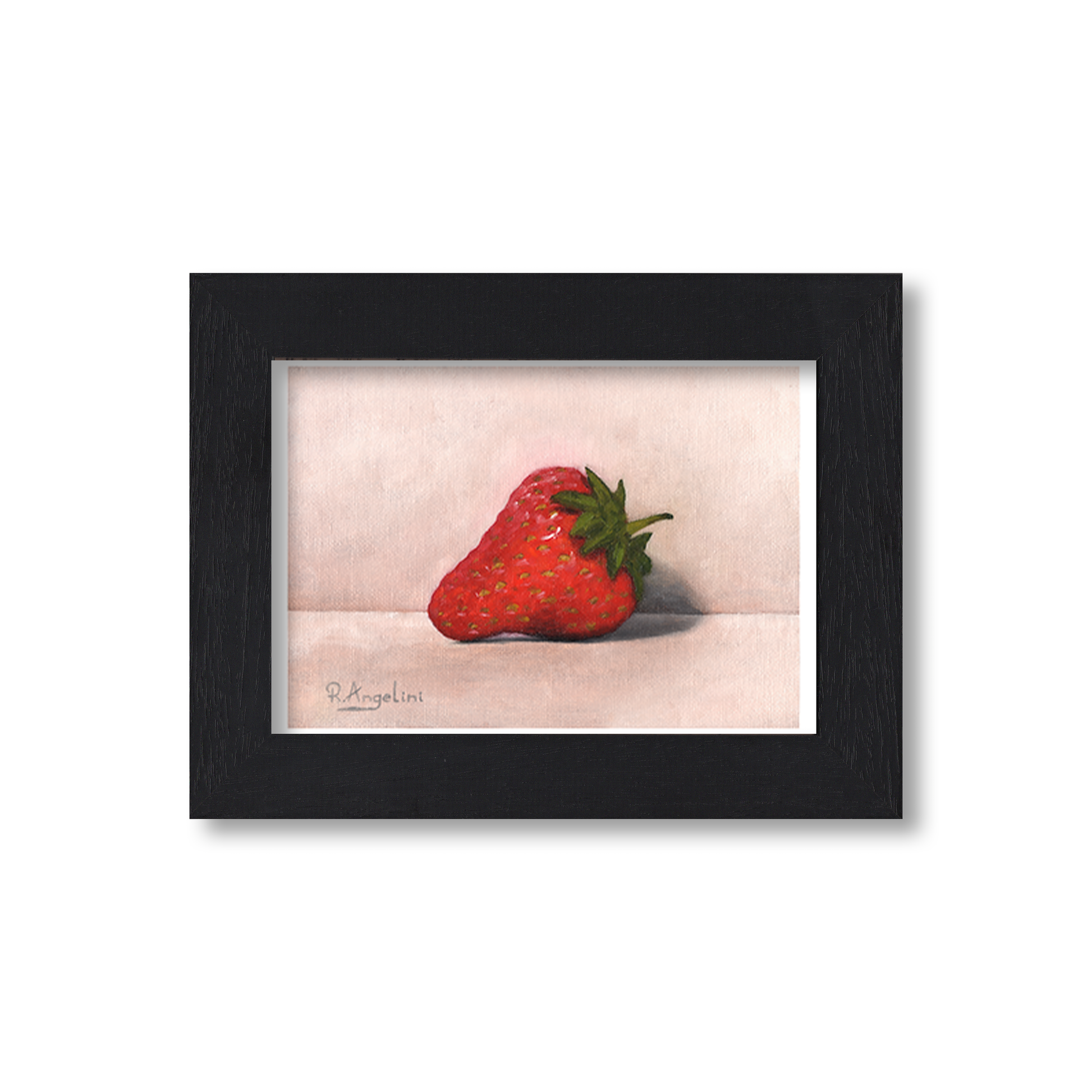 Black Framed Strawberry Giclee Art Print