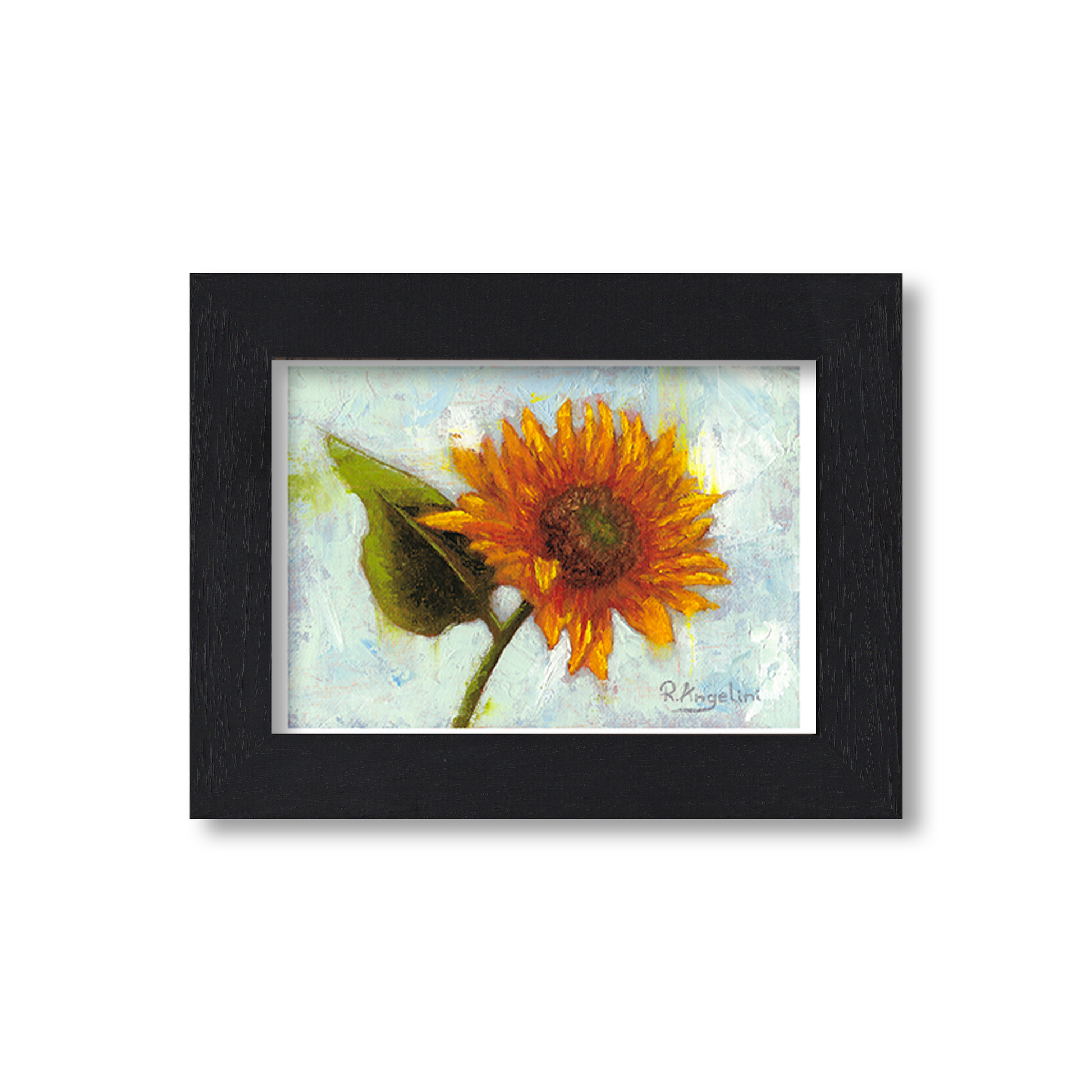Black Framed Sunflower Giclee Art Print