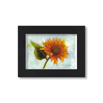 Black Framed Sunflower Giclee Art Print