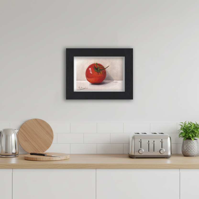 Black Framed Tomato Giclee Art Print in Kitchen
