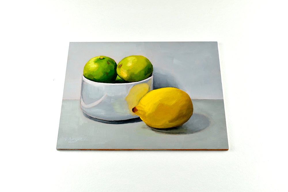 Bowl of Limes and a Lemon | Original Artwork