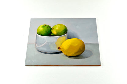 Bowl of Limes and a Lemon | Original Artwork