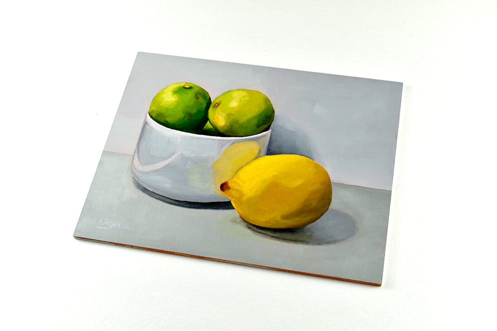 Bowl of Limes and a Lemon | Original Artwork