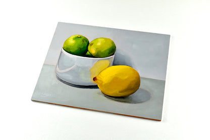 Bowl of Limes and a Lemon | Original Artwork