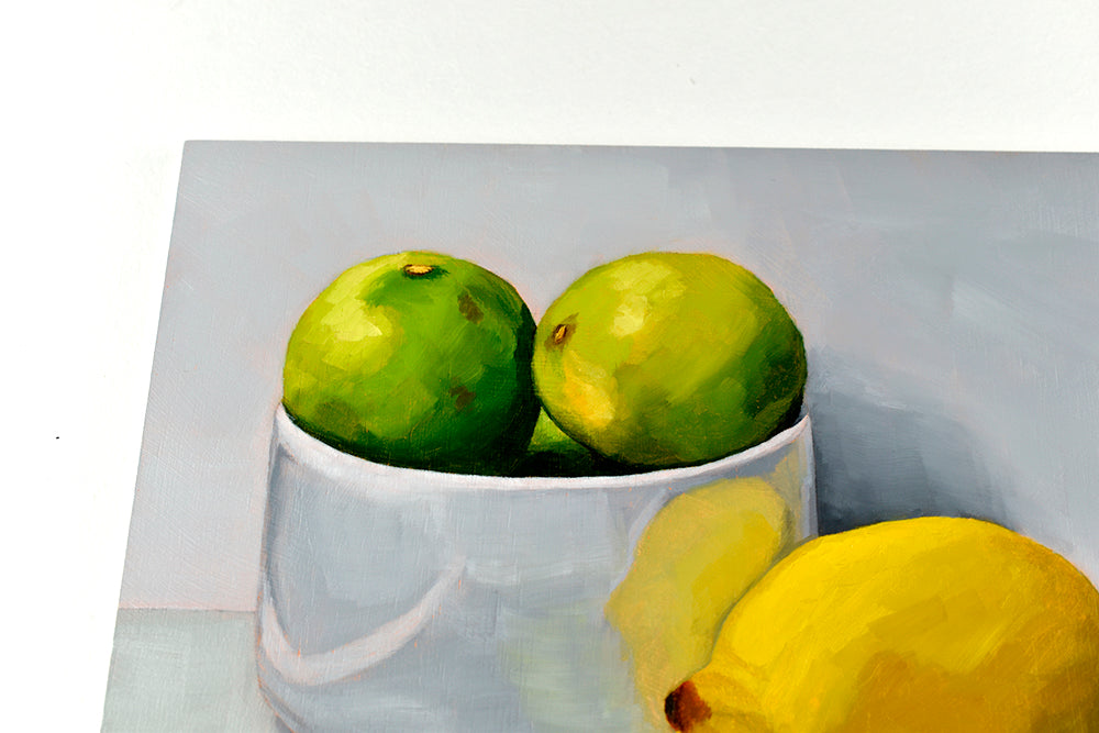 Bowl of Limes and a Lemon | Original Artwork