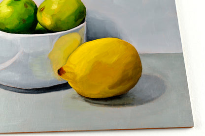Bowl of Limes and a Lemon | Original Artwork