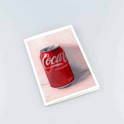 Can of Coca Cola - A5 Greetings Cards Top Down