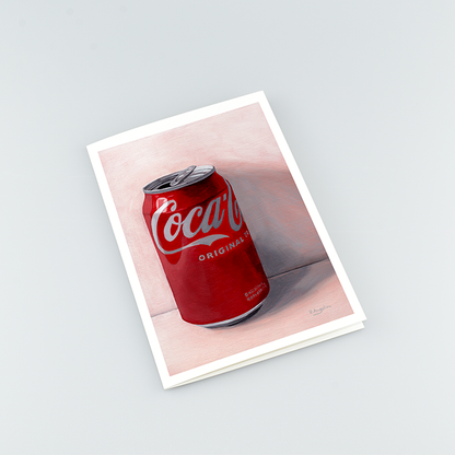 Can of Coca Cola - A5 Greetings Cards Top Down