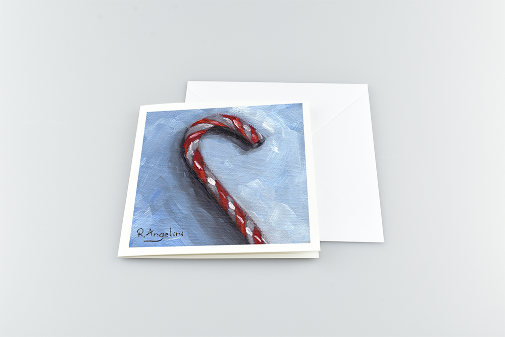 Candy Cane - Square Greetings Cards with Envelope