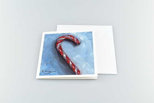 Candy Cane - Square Greetings Cards with Envelope