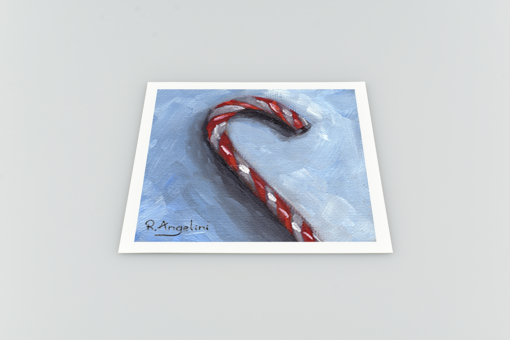 Candy Cane Square Giclee Art Print
