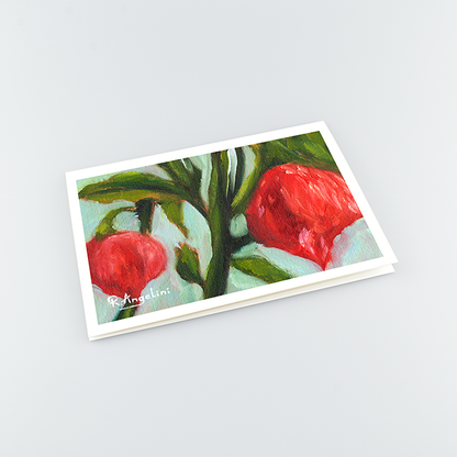 Carolina Reaper Chilli's - A5 Greetings Cards Top Down