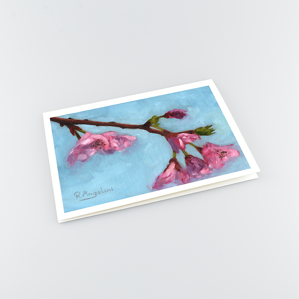 Cherry Blossom - A5 Greetings Cards Top Down