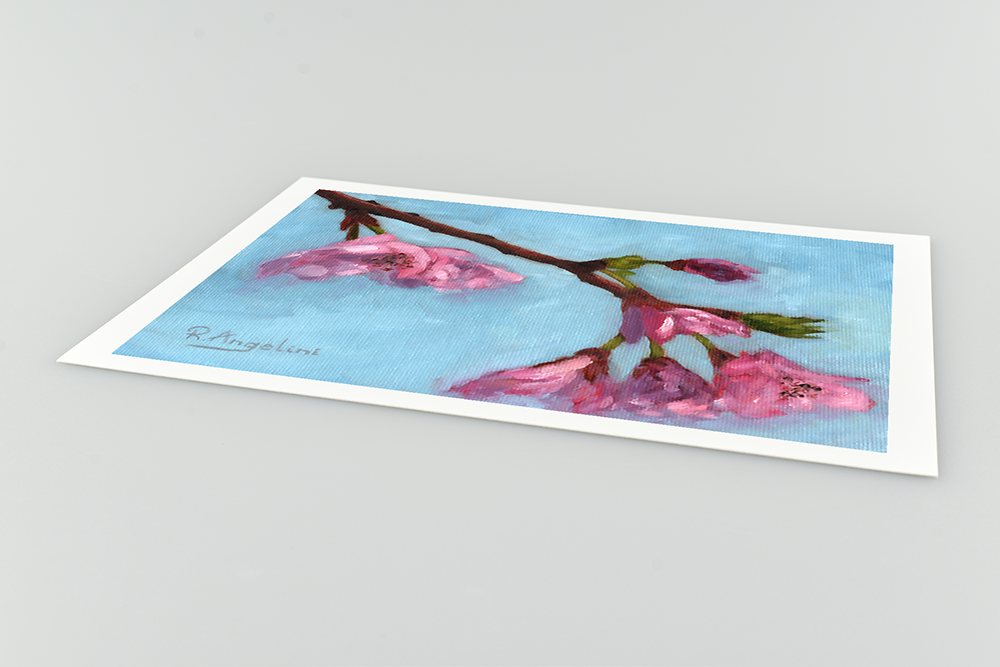 Cherry Blossom Giclee Art Print Close Up