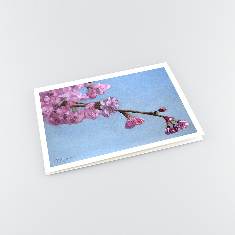 Cherry Blossom Tree - A5 Greetings Cards Top Down