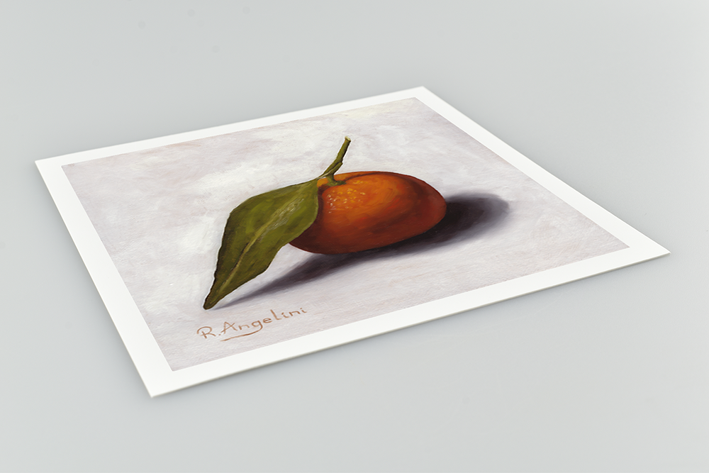 Clementine Square Giclee Art Print Close Up