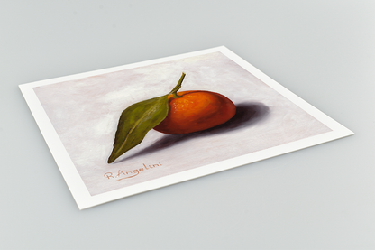 Clementine Square Giclee Art Print Close Up