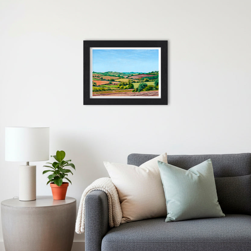 Countryside Rolling Fields - Design 1 | Landscape Art Print