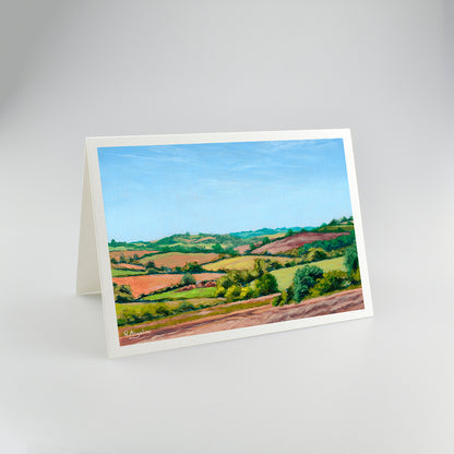 Countryside Rolling Fields 1 - A5 Greetings Cards