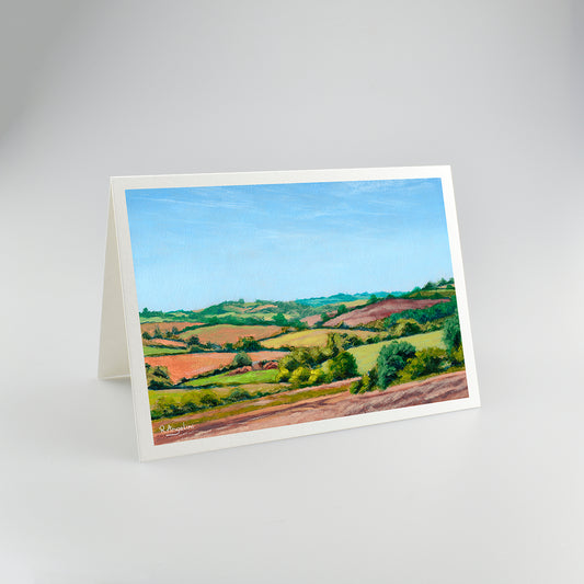 Countryside Rolling Fields 1 - A5 Greetings Cards